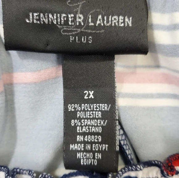 Jennifer Lauren Striped Peasant Top - Picture 8 of 9